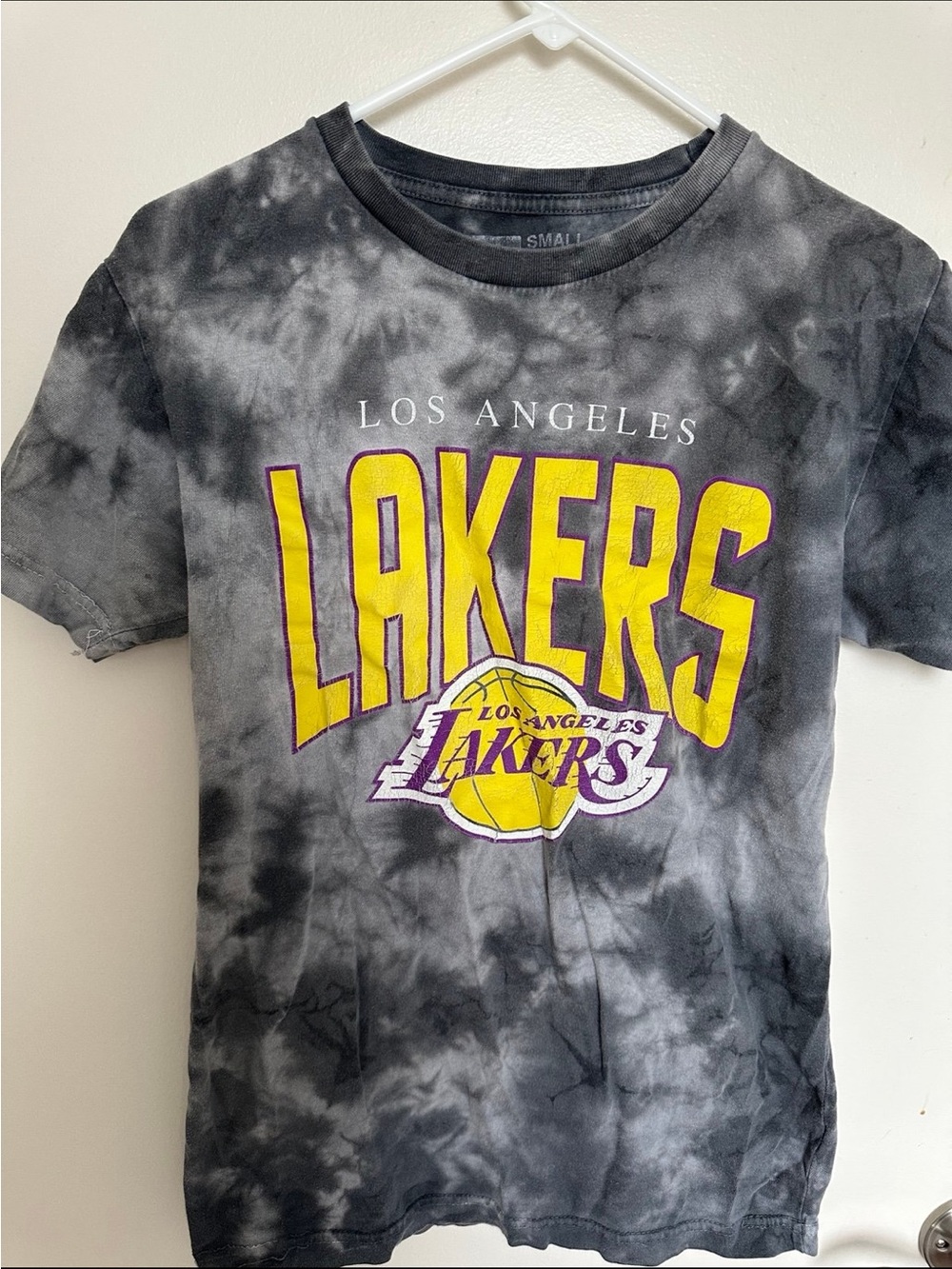 Los Angeles Lakers Youth Tie-Dye Tee - Black & Yellow